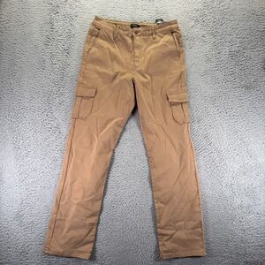 Well Worn Pant Women's 12 Brown Cotton Cargo Straight Utility Workwear Stretch